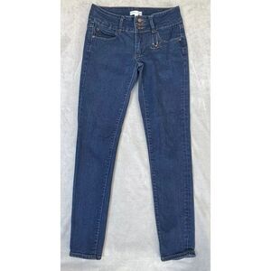 Kendall & Kylie Jeans Womens 5/6 Blue Denim Low‎ Rise Stretch Skinny 26x27.5